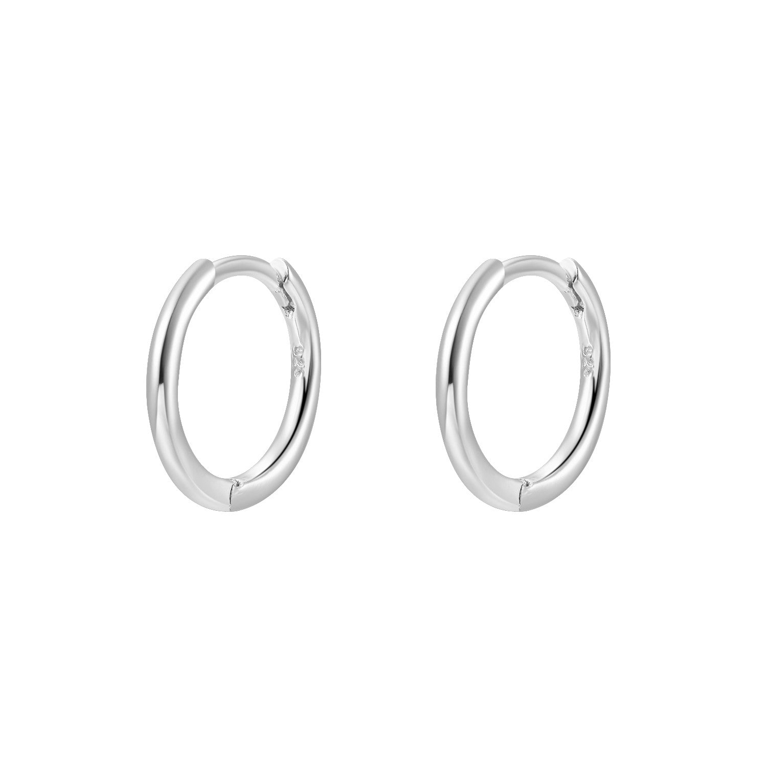 Infinity Huggies Silver Earrings