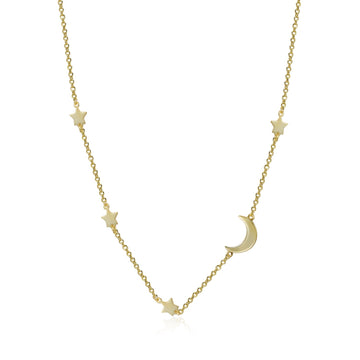Moon and Stars Necklace
