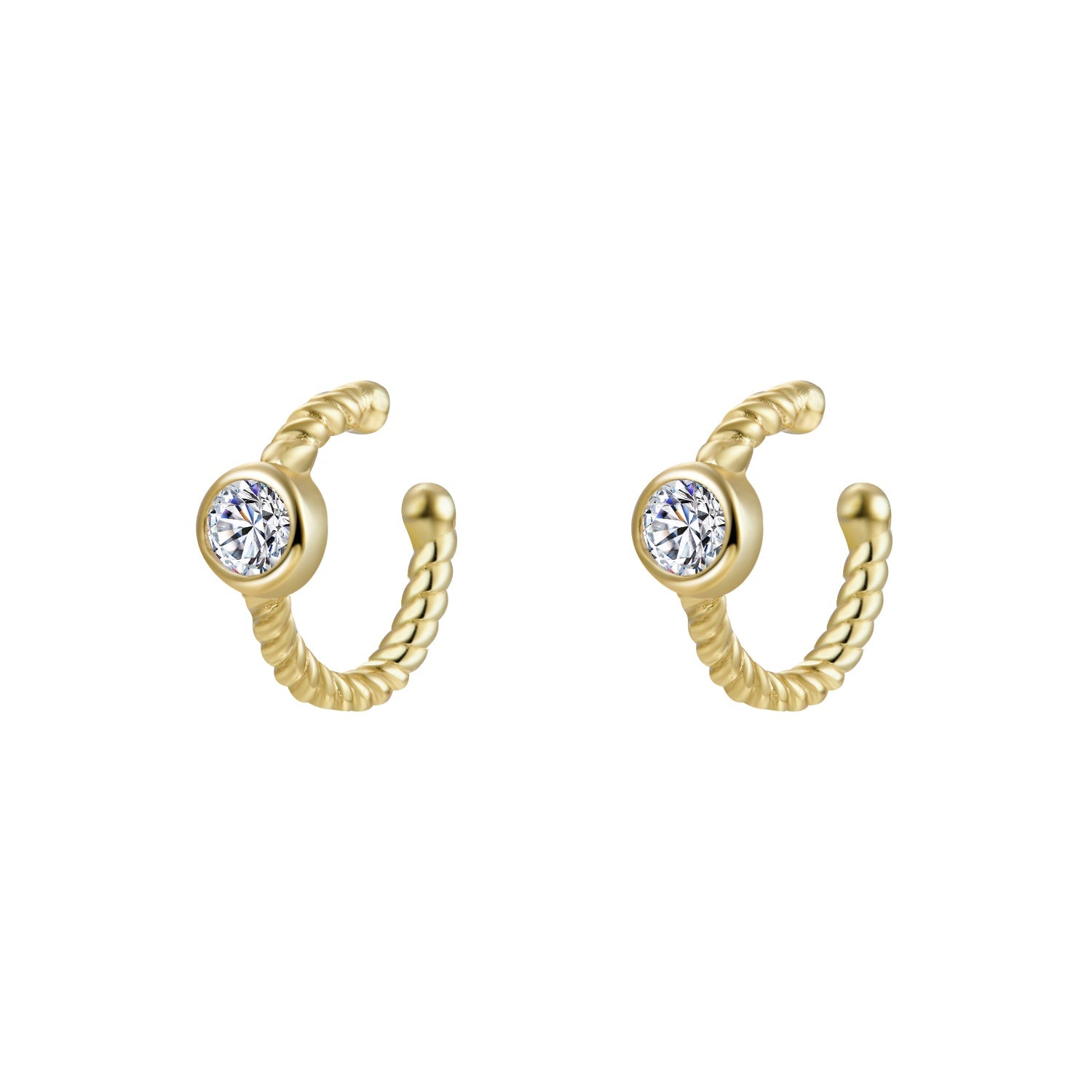 CZ Beaded Cuff Earring