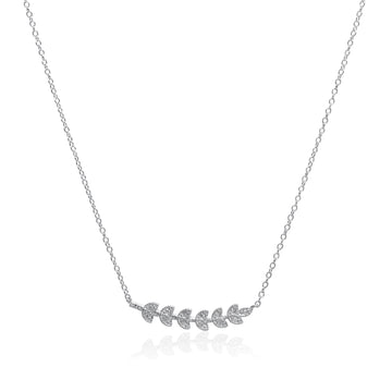 Leaves in the Wind Silver Necklace