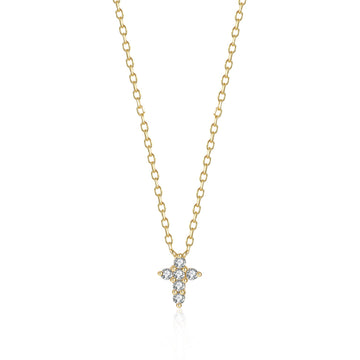 Boho Zirconia Cross Necklace