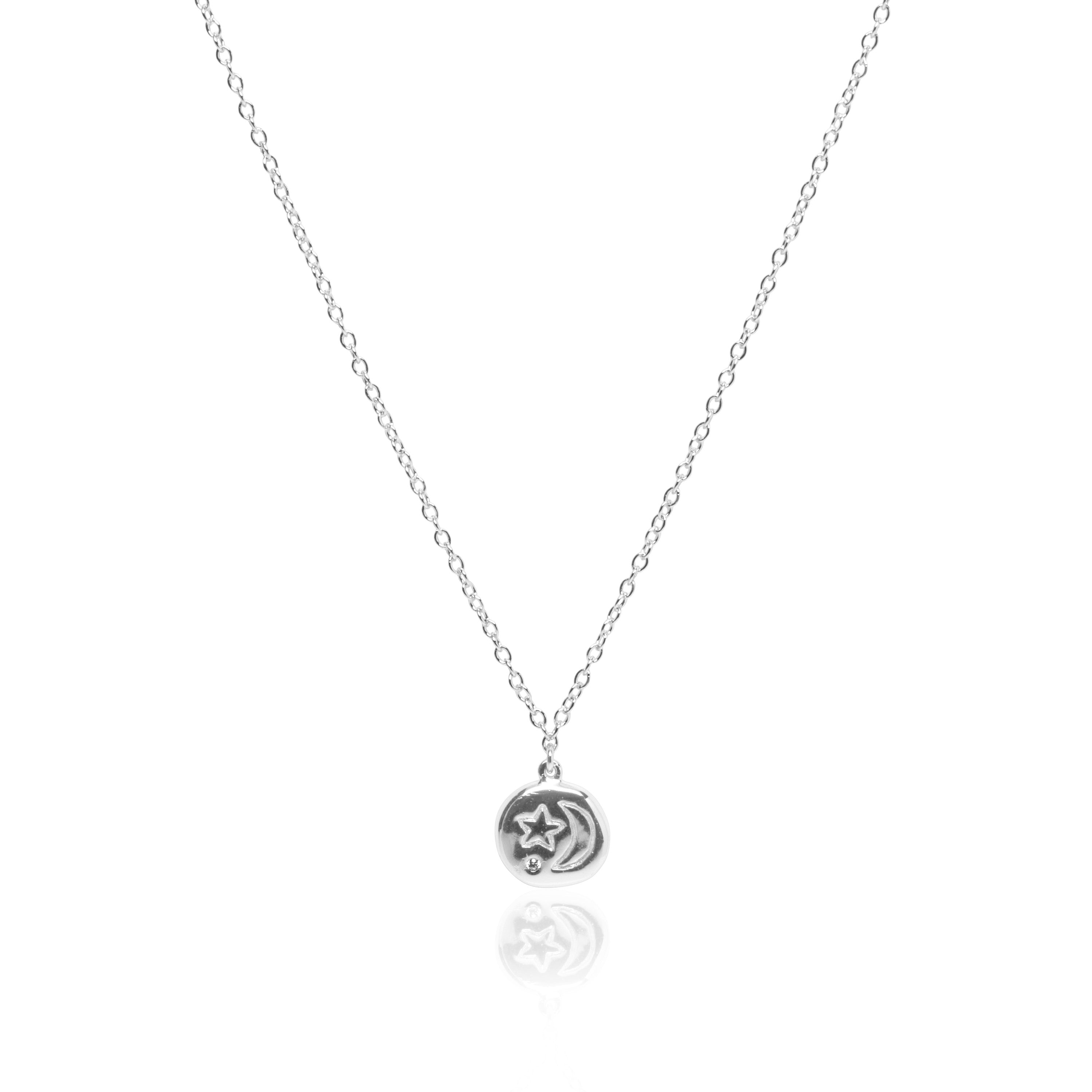 Stellar Crescent Coin Necklace