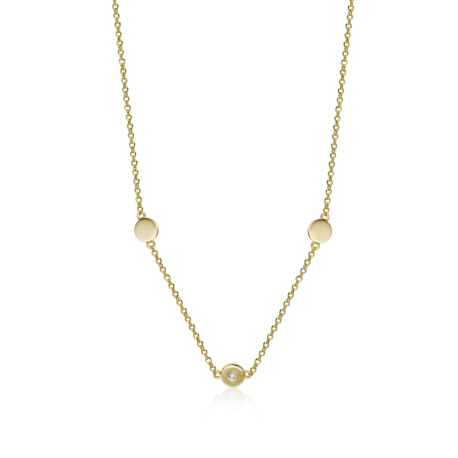 CZ Trio Dot Necklace