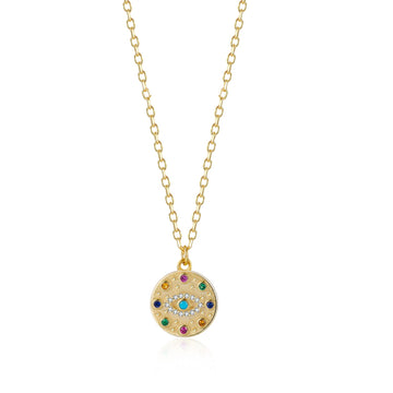 Evil Eye Coin Necklace