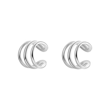 Flirty Claw Cuff Silver Earring