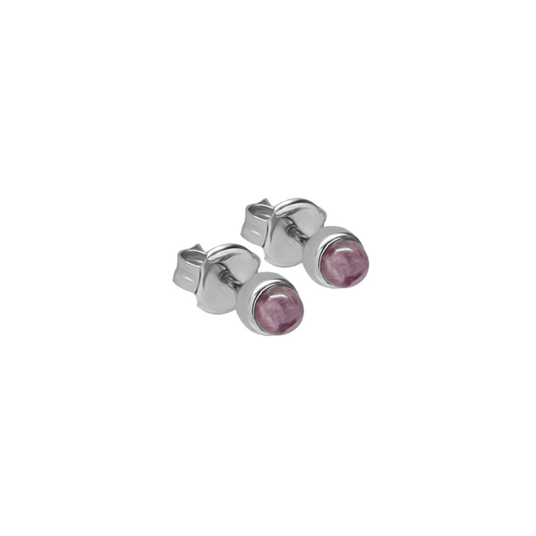Amethyst Dreams Stud Silver Earrings