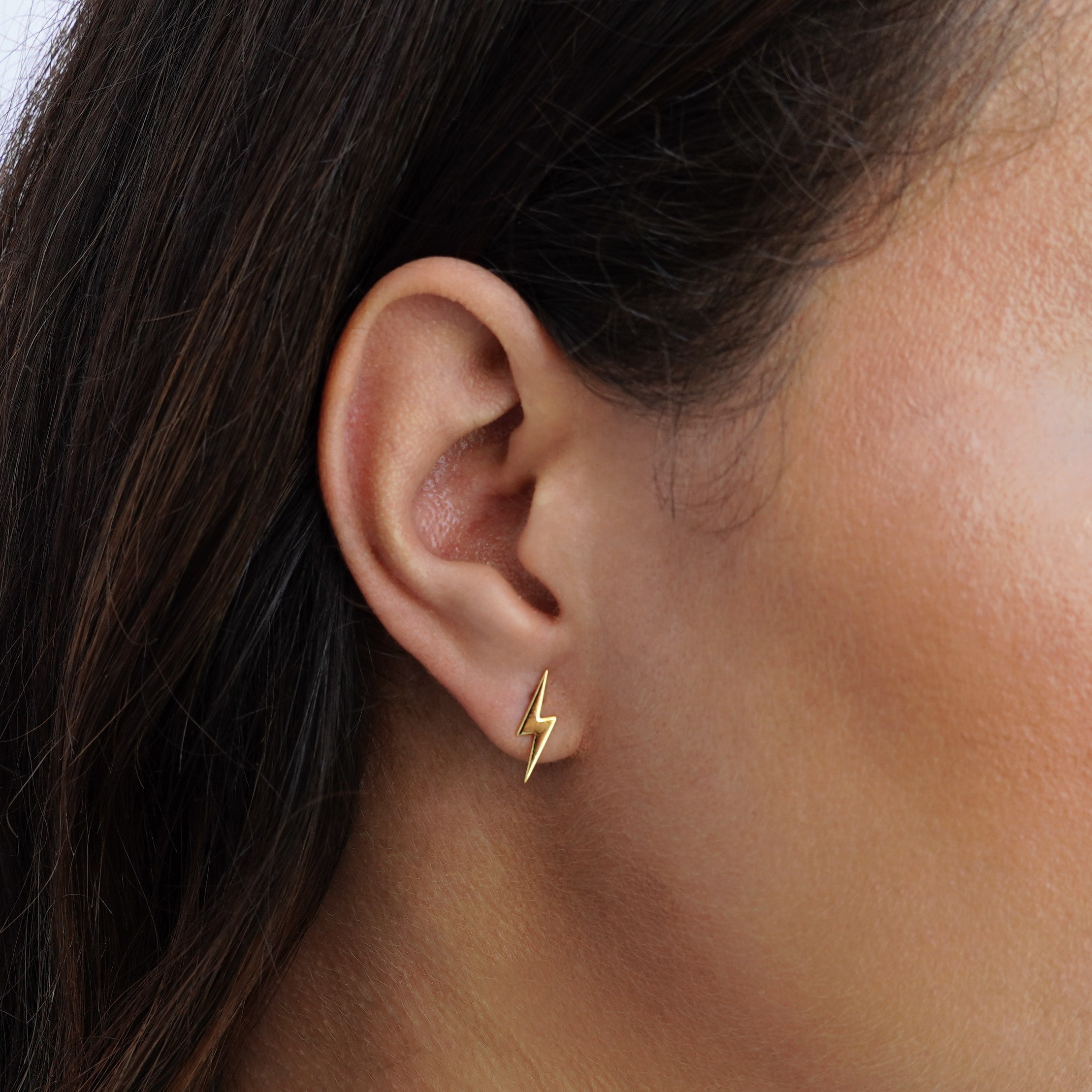Lighting Bolt Stud Earring