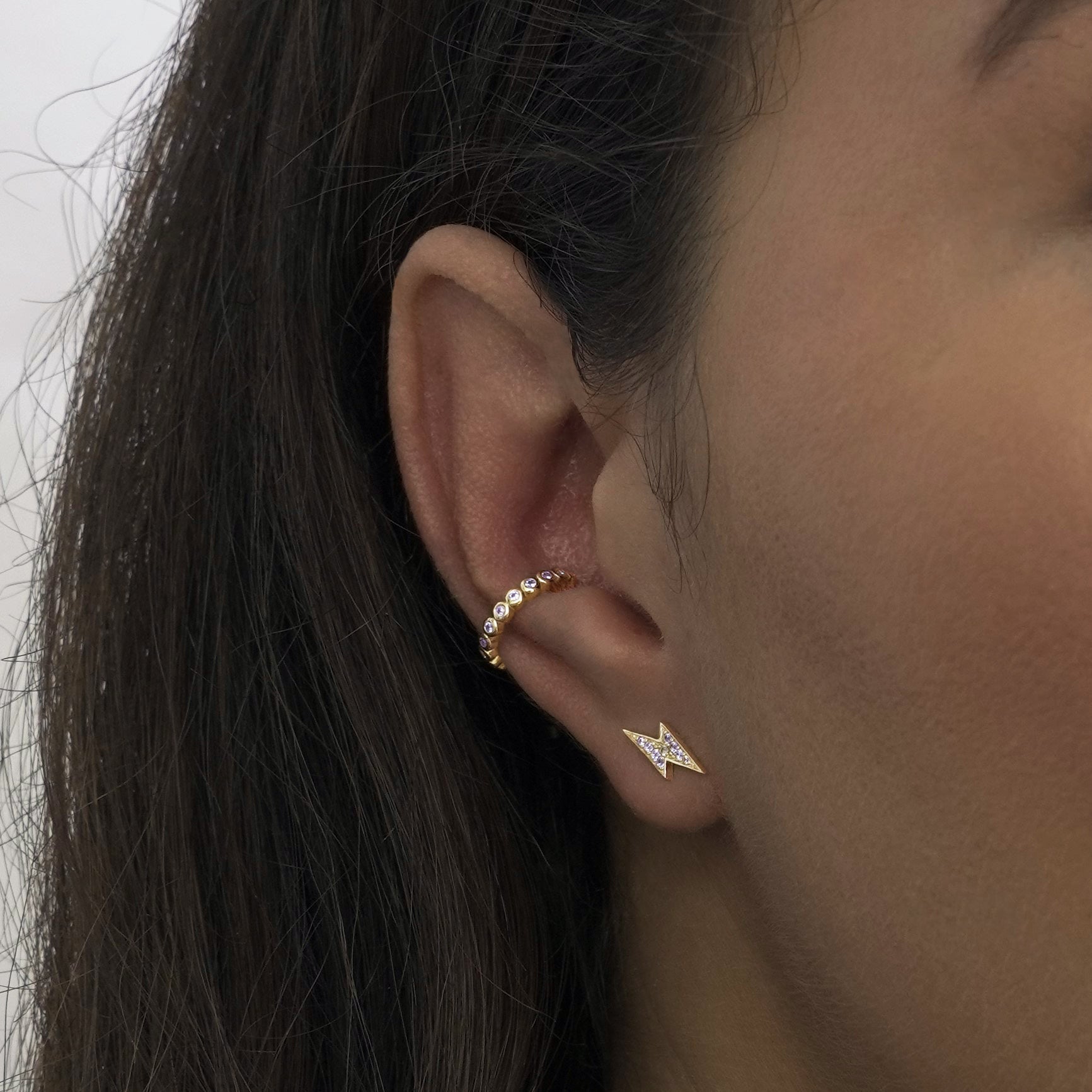 CZ Braided Cuff Earring