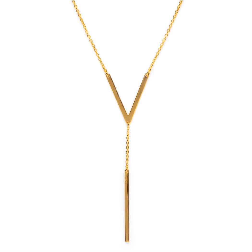 Boho Lariat Silver Necklace