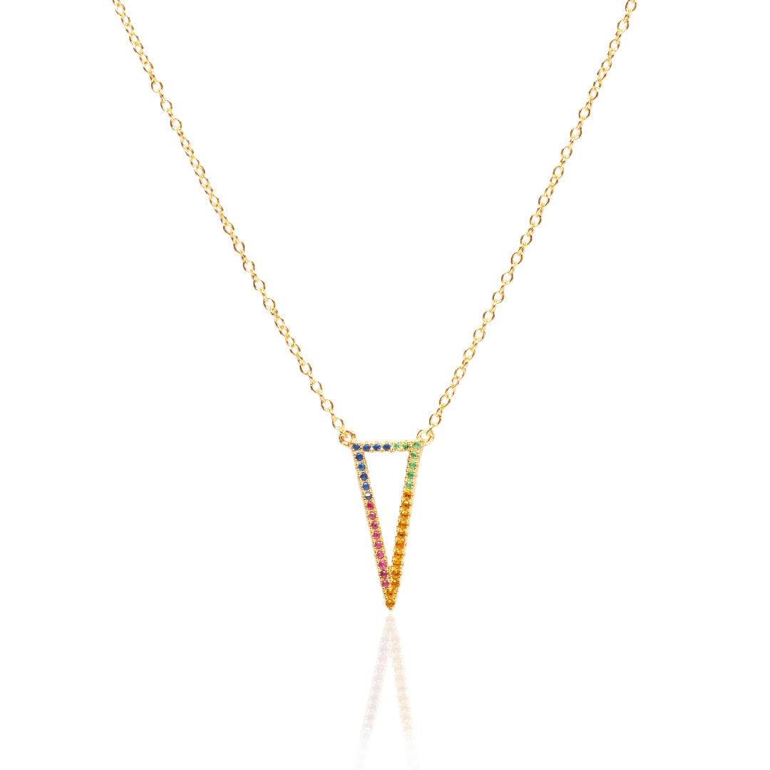 Chevron Rainbow Necklace