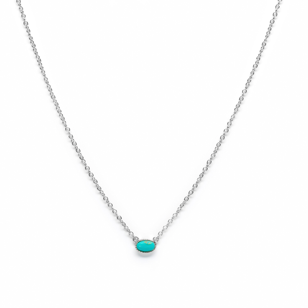Turquoise Skies Silver Necklace