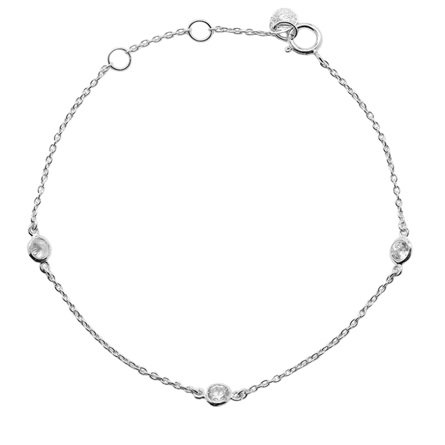 Catwalk Zirconia Silver Bracelet