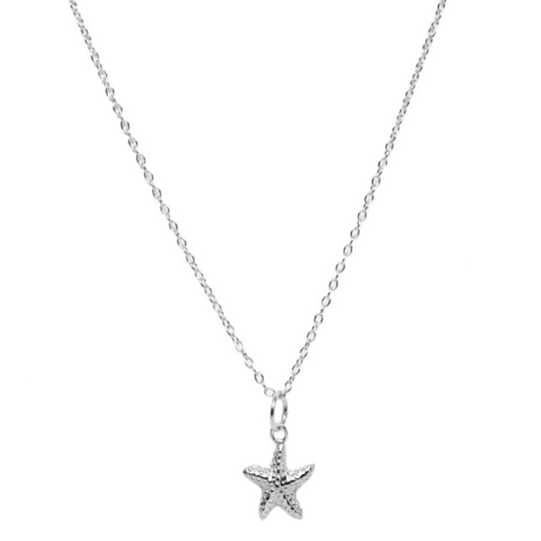 Starfish Charm Pendant Silver Necklace