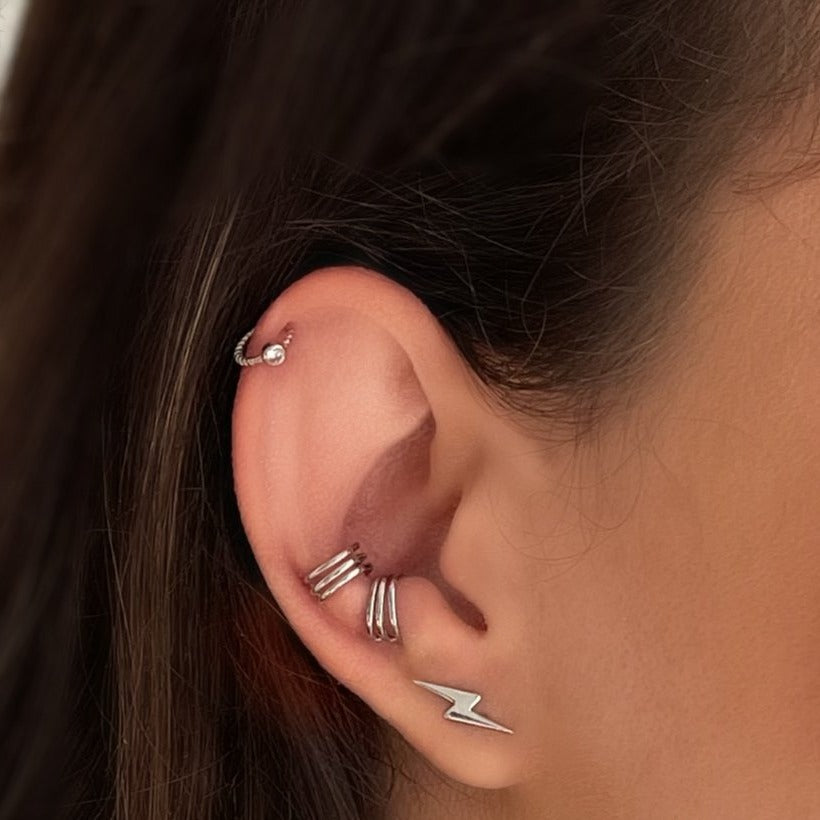 CZ Beaded Cuff Earring